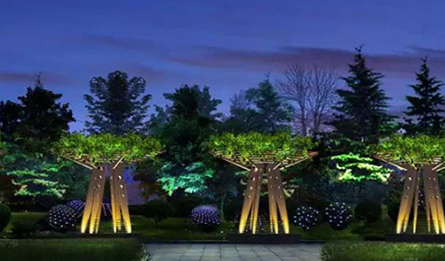 景觀照明中泛光燈、射燈、埋地?zé)舻膽?yīng)用