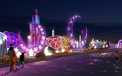 燈光成為節日標配