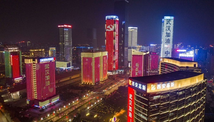 西安高新區(qū)為武漢應援