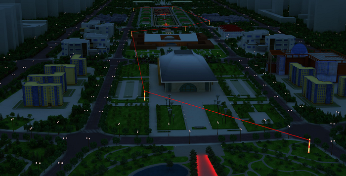 延安中軸線夜景規劃設計